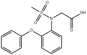 [(Methylsulfonyl)(2-phenoxyphenyl)amino]-acetic acid 结构式