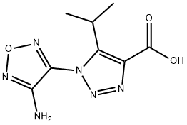 1-(4-Amino-1,2,5-oxadiazol-3-yl)-5-isopropyl-1H-1,2,3-triazole-4-carboxylic acid 结构式