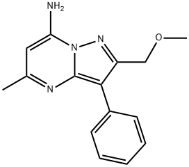 2-(甲氧基甲基)-5-甲基-3-苯基吡唑并-[1,5-A]嘧啶-7-胺 结构式