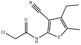 2-氯-N-(3-氰基-4-乙基-5-甲基噻吩-2-基)乙酰胺 结构式