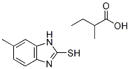 2-Methylbutanoic acid compound with 6-methyl-1H-benzimidazole-2-thiol (1:1) 结构式