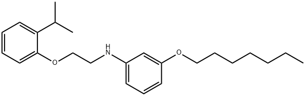 3-(Heptyloxy)-N-[2-(2-isopropylphenoxy)ethyl]-aniline 结构式
