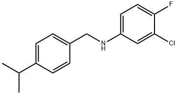 3-Chloro-4-fluoro-N-(4-isopropylbenzyl)aniline 结构式