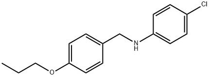 4-Chloro-N-(4-propoxybenzyl)aniline 结构式