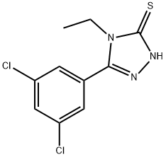 5-(3,4-二氯-苯基)-4-乙基-4H-[1,2,4]三唑-3-硫醇 结构式