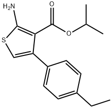 2-氨基-4-(4-乙基苯基)噻吩-3-甲酸异丙酯 结构式