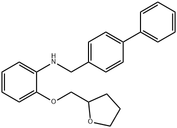 N-([1,1'-Biphenyl]-4-ylmethyl)-2-(tetrahydro-2-furanylmethoxy)aniline 结构式