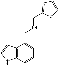 N-(2-Furylmethyl)-N-(1H-indol-4-ylmethyl)amine 结构式