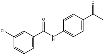 3-氯-N-(4-乙酰苯基)苯甲酰胺 结构式