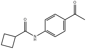 N-(4-乙酰苯基)环丁基甲酰胺 结构式