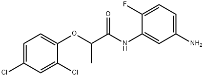 N-(5-Amino-2-fluorophenyl)-2-(2,4-dichlorophenoxy)propanamide 结构式