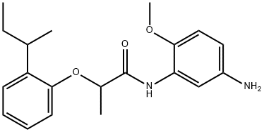 N-(5-Amino-2-methoxyphenyl)-2-[2-(sec-butyl)-phenoxy]propanamide 结构式