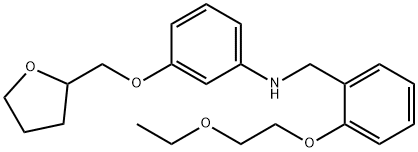 N-[2-(2-Ethoxyethoxy)benzyl]-3-(tetrahydro-2-furanylmethoxy)aniline 结构式