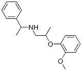 N-[2-(2-Methoxyphenoxy)propyl]-N-(1-phenylethyl)amine 结构式