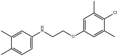 N-[2-(4-Chloro-3,5-dimethylphenoxy)ethyl]-3,4-dimethylaniline 结构式