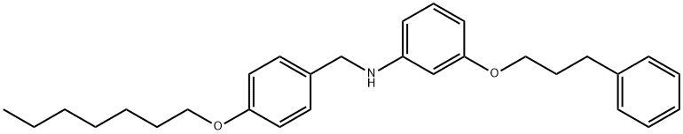 N-[4-(Heptyloxy)benzyl]-3-(3-phenylpropoxy)aniline 结构式