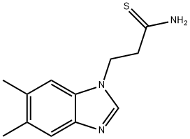 3-(5,6-二甲基苯并咪唑-1-基)硫代丙酰胺 结构式