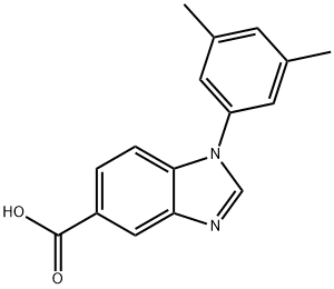 1-(3,5-二甲基苯基)-5-苯并咪唑羧酸 结构式