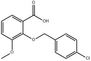 2-(4-氯苄基)氧基-3-甲氧基-苯甲酸 结构式