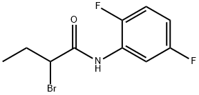 2-溴-N-(2,5-二氟苯基)丁酰胺 结构式