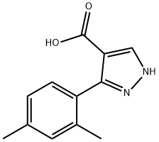 3-(2,4-二甲基苯基)-2H-吡唑-4-羧酸 结构式