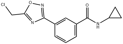 3-(5-(氯甲基)-1,2,4-恶二唑-3-基)-N-环丙基苯甲酰胺 结构式