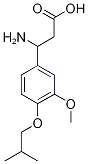 3-氨基-3-(4-异丁氧基-3-甲氧苯基)丙酸 结构式