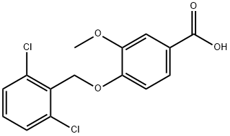 4-(2,6-二氯苄基)氧基-3-甲氧基-苯甲酸 结构式