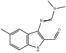 N'-(2-formyl-5-methyl-1H-indol-3-yl)-N,N-dimethylimidoformamide 结构式