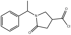 5-氧代-1-(1-苯基乙基)吡咯烷-3-甲酰氯 结构式