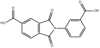 2-(3-甲酸基苯基)-1,3-二氧代-异5-吲哚甲酸 结构式