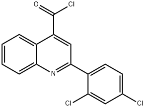 2-(2,4-二氯苯基)喹啉-4-甲酰氯 结构式