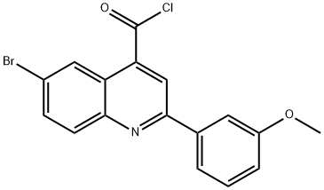 6-溴-2-(3-甲氧苯基)喹啉-4-甲酰氯 结构式