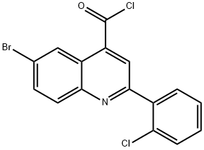 6-溴-2-(2-氯苯基)喹啉-4-甲酰氯 结构式