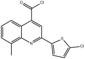 2-(5-氯-2-噻吩)-8-甲基喹啉-4-甲酰氯 结构式