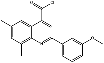 2-(3-甲氧苯基)-6,8-二甲基喹啉-4-甲酰氯 结构式