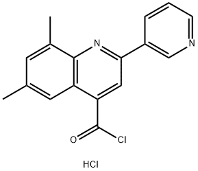 6,8-二甲基-2-吡啶-3-基喹啉-4-甲酰氯盐酸盐 结构式