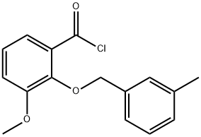 3-甲氧基-2-[(3-甲苄基)氧基]苯甲酰氯 结构式