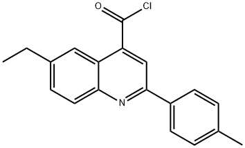 6-乙基-2-(4-甲基苯基)喹啉-4-甲酰氯 结构式