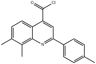 7,8-二甲基-2-(4-甲基苯基)喹啉-4-甲酰氯 结构式