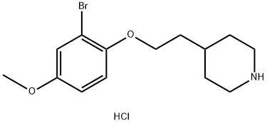 4-[2-(2-Bromo-4-methoxyphenoxy)ethyl]piperidinehydrochloride 结构式
