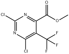 Methyl 2,6-dichloro-5-(trifluoromethyl)-4-pyrimidinecarboxylate 结构式