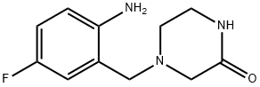 4-(2-Amino-5-fluorobenzyl)-2-piperazinone 结构式