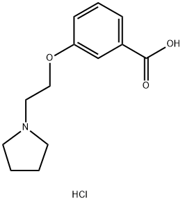 3-(2-Pyrrolidin-1-yl-ethoxy)-benzoic acidhydrochloride 结构式