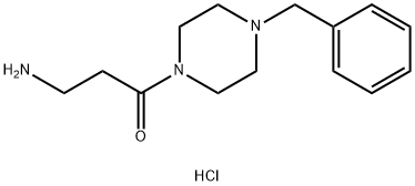 3-Amino-1-(4-benzyl-1-piperazinyl)-1-propanonehydrochloride 结构式