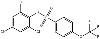 2,4,6-Trichlorophenyl 4-(trifluoromethoxy)-benzenesulfonate 结构式