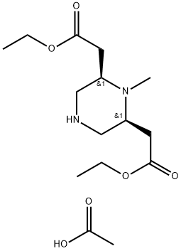 Diethyl 2,2'-[(2R,6S)-1-methylpiperazine-2,6-diyl]diacetate acetic acid 结构式