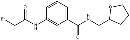 3-[(2-Bromoacetyl)amino]-N-(tetrahydro-2-furanylmethyl)benzamide 结构式