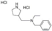 N-Benzyl-N-(3-pyrrolidinylmethyl)-1-ethanaminedihydrochloride 结构式
