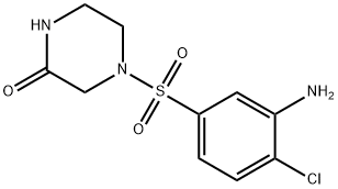 4-[(3-Amino-4-chlorophenyl)sulfonyl]-2-piperazinone 结构式